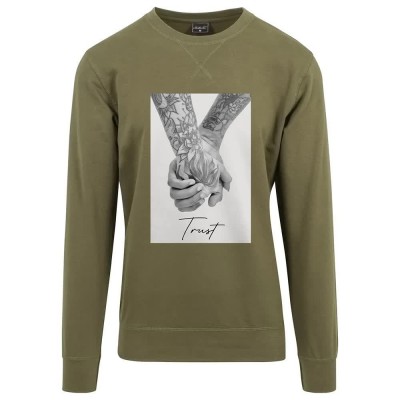тениска,мъжки,пуловери,mister,tee,trust,2.0,sweatshirt,olive,(green)