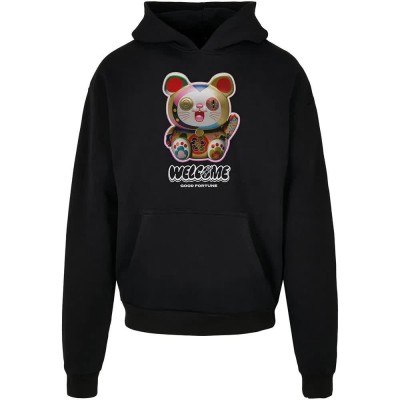 суичър,мъжки,пуловери,mister,tee,welcome,cat,ulrta,heavy,oversize,hoodie,black