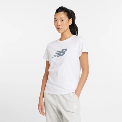 тениска,дамски,тениски,new,balance,sport,jersey,logo,short,sleeve,t,shirt,white
