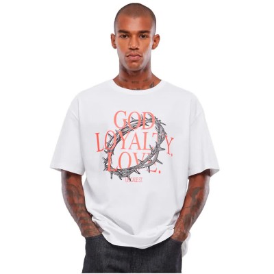 тениска,мъжки,тениски,mister,tee,god,loyalty,love,oversize,short,sleeve,t,shirt,white
