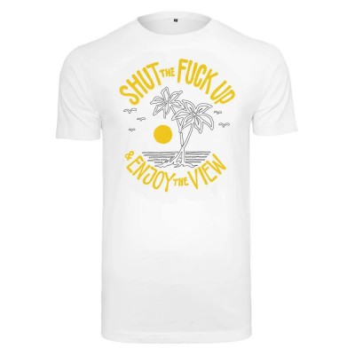 тениска,мъжки,тениски,mister,tee,shut,the,fuck,up,&,enjoy,the,view,short,sleeve,t,shirt,white,(white)