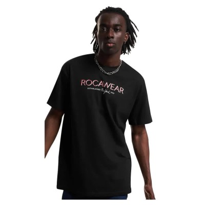 тениска,мъжки,тениски,rocawear,neon,short,sleeve,t,shirt,black,(black,pink)