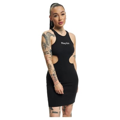 рокля,дамски,поли,и,рокли,thug,life,our,spot,sleeveless,short,dress,black,(black)