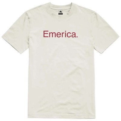 тениска,мъжки,тениски,emerica,pure,short,sleeve,t,shirt,beige,(creme)