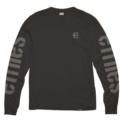 тениска,мъжки,тениски,etnies,icon,long,sleeve,t,shirt,black,(black,black,grey)