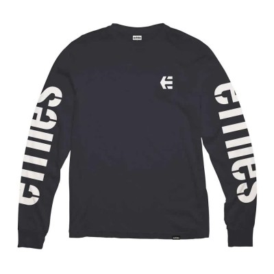 тениска,мъжки,тениски,etnies,icon,long,sleeve,t,shirt,navy,white,(blue)
