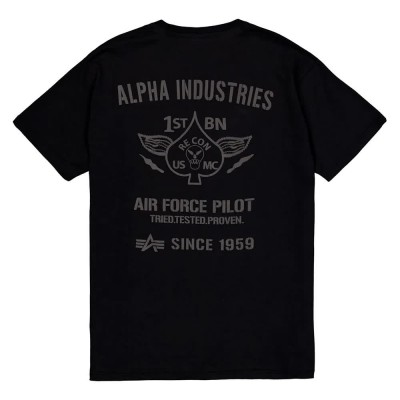 тениска,мъжки,тениски,alpha,industries,air,force,short,sleeve,t,shirt,black