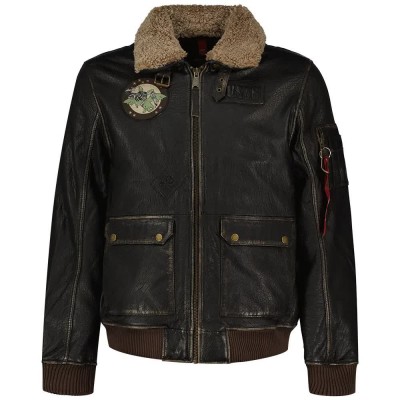 яке,мъжки,якета,alpha,industries,b15,custom,leather,jacket,brown