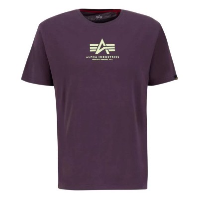 тениска,мъжки,тениски,alpha,industries,basic,ml,short,sleeve,t,shirt,plum,(purple)