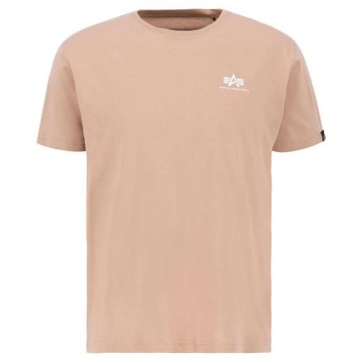 тениска,мъжки,тениски,alpha,industries,basic,small,logo,short,sleeve,t,shirt,dusty,coral,(beige)