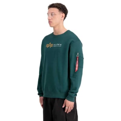 блуза,мъжки,пуловери,alpha,industries,label,sweatshirt,green,(force,green)