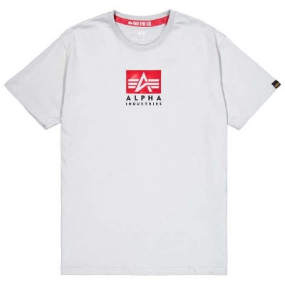 тениска,мъжки,тениски,alpha,industries,satin,logo,t,short,sleeve,t,shirt,white,(pastel,grey)
