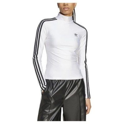 тениска,дамски,тениски,adidas,originals,adicolor,3,stripes,turtleneck,long,sleeve,t,shirt,white