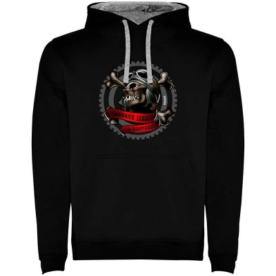 суичър,мъжки,пуловери,kruskis,bastard,hoodie,black,grey,(black)