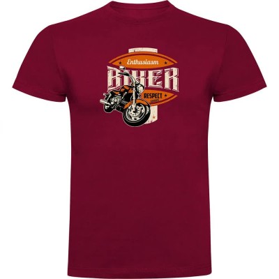 тениска,мъжки,тениски,kruskis,biker,enthusiasm,short,sleeve,t,shirt,dark,red,(red)