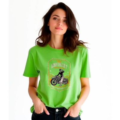 тениска,дамски,тениски,kruskis,iron,heart,short,sleeve,t,shirt,green,(light,green)
