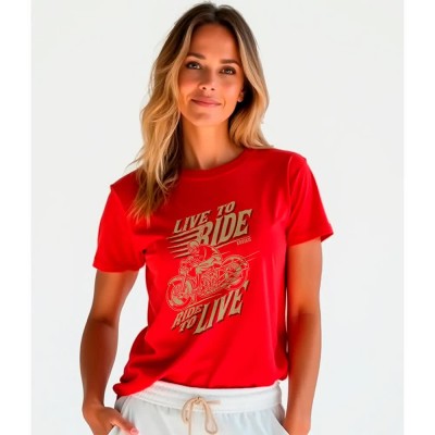 тениска,дамски,тениски,kruskis,live,skull,short,sleeve,t,shirt,red,(red)