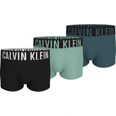 боксерки,мъжко,бельо,calvin,klein,000nb3775a,boxers,3,units,black,tickled,green,mediterranea,(multicolor)