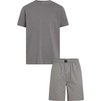 пижама,мъжки,пижами,calvin,klein,000nm2752e,short,sleeve,pyjama,grey