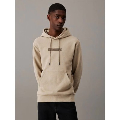 суичър,мъжки,пуловери,calvin,klein,embroidered,logo,peached,hoodie,beige