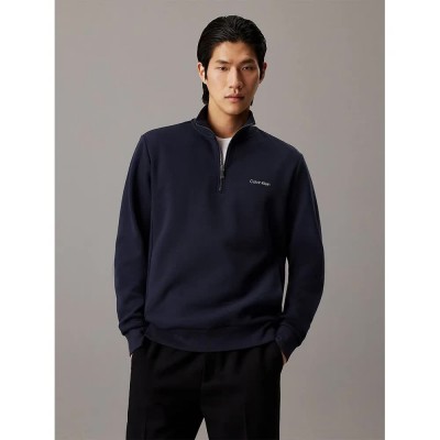 блуза,мъжки,пуловери,calvin,klein,micro,logo,repreve,half,zip,sweatshirt,blue,(night,sky)