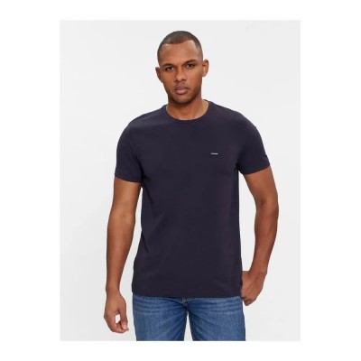 тениска,мъжки,тениски,calvin,klein,stretch,slim,fit,short,sleeve,t,shirt,blue,(night,sky)