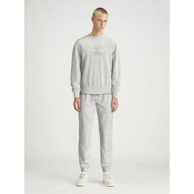 блуза,мъжки,пуловери,calvin,klein,jeans,chenille,monologo,sweatshirt,ivory,grey,heather,(grey)