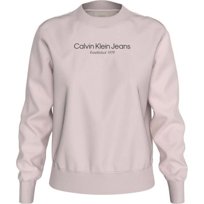 блуза,дамски,блузи,calvin,klein,jeans,institutional,graphic,reg,cn,sweatshirt,beige