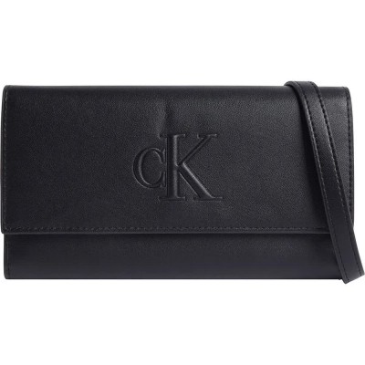 чанта,всички,чанти,calvin,klein,jeans,sculpted,long,fold,strap,deboss,bag,black