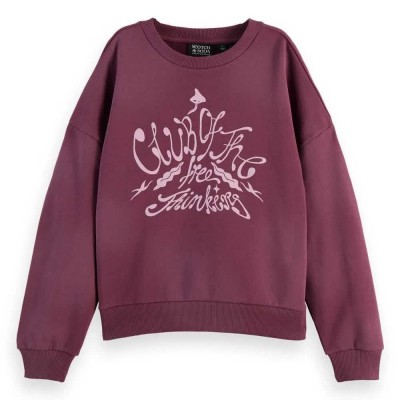 блуза,дамски,блузи,scotch,&,soda,chest,artwork,sweatshirt,purple