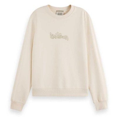 блуза,дамски,блузи,scotch,&,soda,chest,artwork,sweatshirt,soft,ice,(beige)
