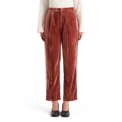 панталони,дамски,панталони,scotch,&,soda,lace,trimmed,velvet,pants,red
