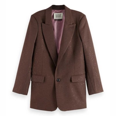 сако,дамски,сака,scotch,&,soda,sequin,jacquard,sb,blazer,brown