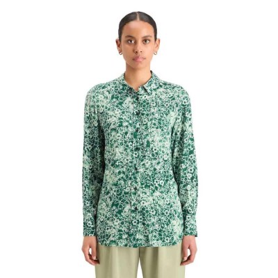 риза,с,дълъг,ръкав,дамски,блузи,дамски,ризи,scotch,&,soda,viscose,printed,long,sleeve,shirt,green