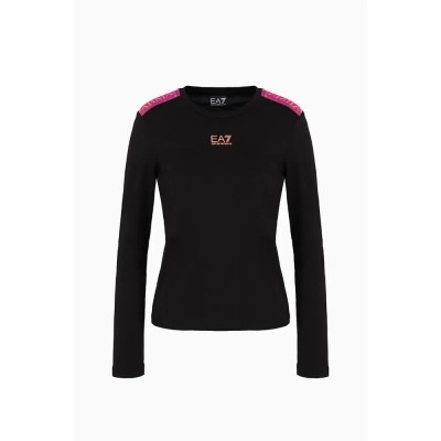 тениска,дамски,тениски,ea7,emporio,armani,6dtt16,tjloz,1200,long,sleeve,t,shirt,black