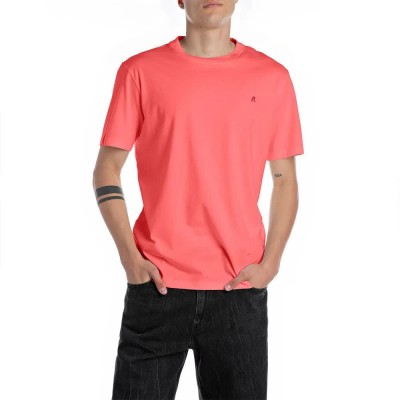 тениска,мъжки,тениски,replay,m3097.000.2660,short,sleeve,t,shirt,poppy,red,(pink)