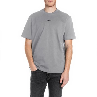 тениска,мъжки,тениски,replay,m3100.000.23608p,short,sleeve,t,shirt,lead,grey,(grey)