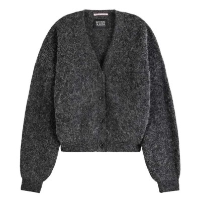 жилетка,дамски,пуловери,дамски,плетени,дрехи,scotch,&,soda,core,fuzzy,relaxed,cardigan,grey