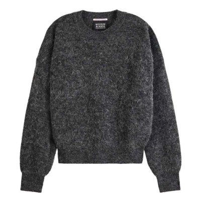 блуза,дамски,пуловери,дамски,плетени,дрехи,scotch,&,soda,core,fuzzy,sweater,grey