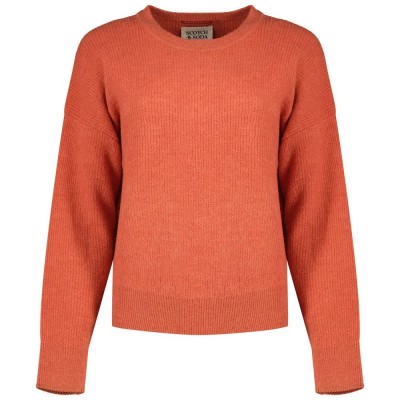 блуза,дамски,пуловери,дамски,плетени,дрехи,scotch,&,soda,fuzzy,sweater,negroni,melange,(orange)