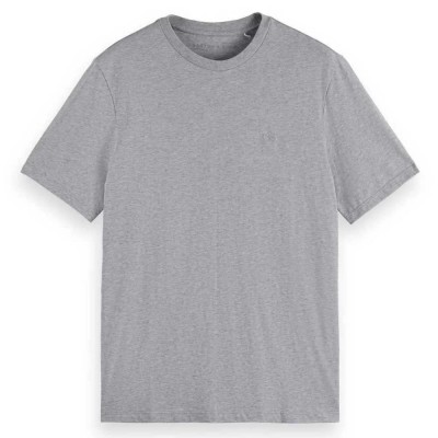 тениска,мъжки,тениски,scotch,&,soda,core,logo,short,sleeve,t,shirt,grey,melange,(grey)