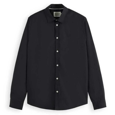 риза,с,дълъг,ръкав,мъжки,ризи,scotch,&,soda,core,long,sleeve,shirt,black,(black)