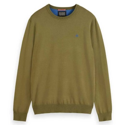 блуза,мъжки,пуловери,scotch,&,soda,essential,sweater,green,(moss,green)