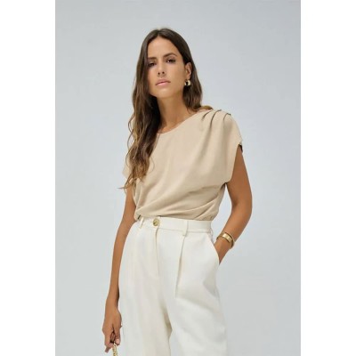 тениска,дамски,тениски,salsa,jeans,21009622,short,sleeve,t,shirt,beige,(white)