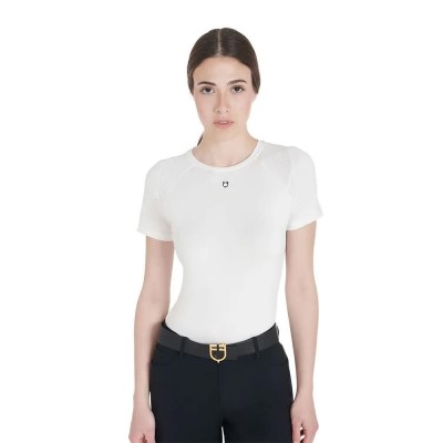 тениска,дамски,тениски,equestro,technical,training,short,sleeve,t,shirt,white