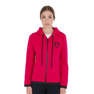 блуза,дамски,блузи,equestro,interlock,full,zip,sweatshirt,ultramarine,green,(18,5338),white,(red,pink)