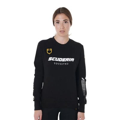блуза,дамски,блузи,equestro,scuderia,collection,sweatshirt,black