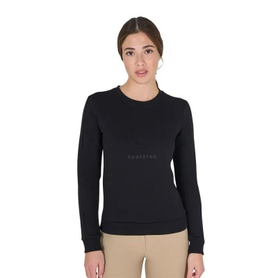 блуза,дамски,блузи,equestro,winter,sweatshirt,black,(black)