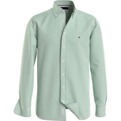 риза,с,дълъг,ръкав,мъжки,ризи,tommy,hilfiger,1985,flex,oxford,stripe,rregular,fit,long,sleeve,shirt,green