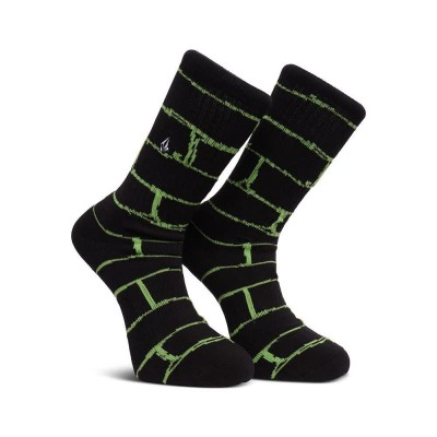 чорапи,мъжки,чорапи,volcom,bricker,socks,black,(black)